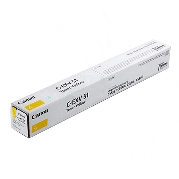Canon 0484C00260000pages and Laser Toner Cartridge-Canon Toner & Laser Cartridge (Yellow, Yellow, Canon irc5535/5535i/5540i/5550i/5560i cexv51y, One Piece (S), 60000Pages)