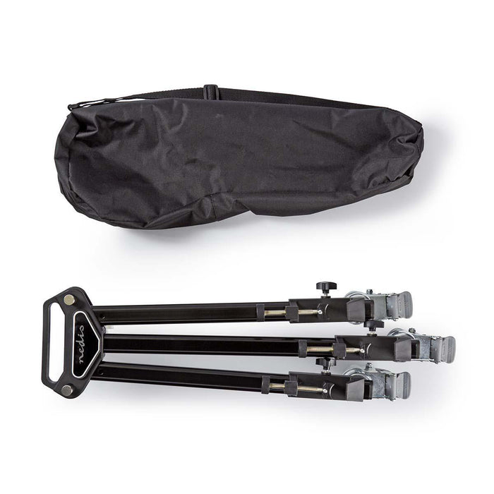 Nedis Tripod Dolly - Maximum load capacity: 20.0 kg, Tripod diameter range: 29.0 mm, Travel bag included, Aluminium - Black