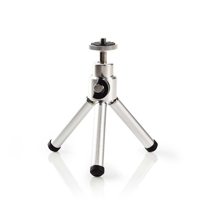 Nedis Tripod - Maximum load capacity: 0.8 kg, Minimum working height: 11 cm, Maximum working height: 14.5 cm, ABS / Steel - Silver