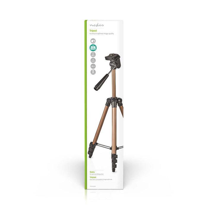 Nedis Tripod - Maximum load capacity: 1.5 kg, Minimum working height: 35.0 cm, Maximum working height: 106.0 cm, ABS / Aluminium - Bronze / Silver