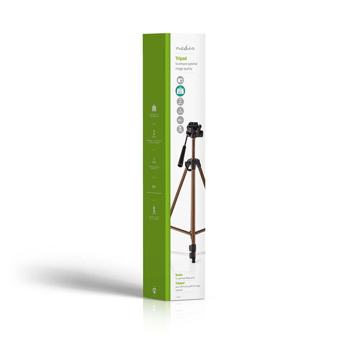 Nedis Tripod - Maximum load capacity: 3.0 kg, Minimum working height: 47.5 cm, Maximum working height: 127.0 cm, Aluminium - Black / Bronze