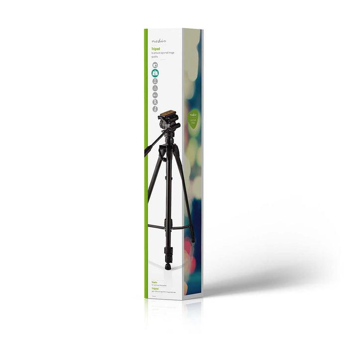 Nedis Tripod - Maximum load capacity: 3.0 kg, Minimum working height: 60.0 cm, Maximum working height: 165.0 cm, ABS / Aluminium - Black