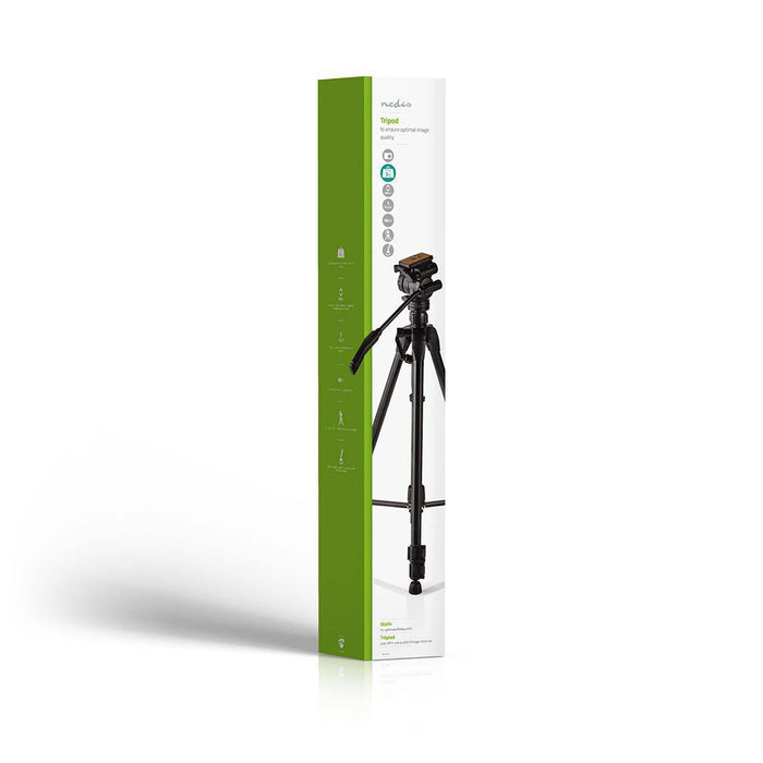 Nedis Tripod - Maximum load capacity: 3.0 kg, Minimum working height: 60.0 cm, Maximum working height: 165.0 cm, ABS / Aluminium - Black