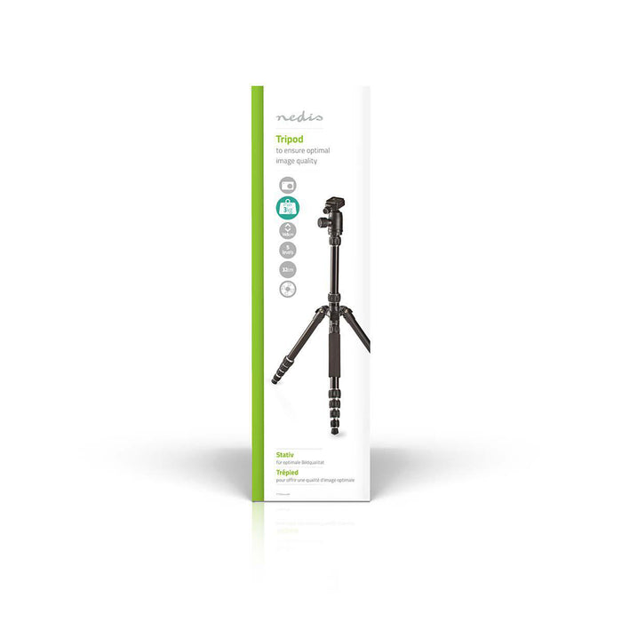 Nedis Tripod - Maximum load capacity: 3.0 kg, Minimum working height: 17.5 cm, Maximum working height: 145.0 cm, ABS / Aluminium - Black
