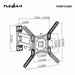 Nedis Full Motion TV Wall Mount - 23-55", Maximum supported screen weight: 30 kg, Tiltable, ABS / Steel - Black
