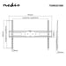 Nedis Fixed TV Wall Mount - 60-100", Maximum supported screen weight: 75 kg, Minimum wall distance: 30.5 mm, Metal / Steel - Black