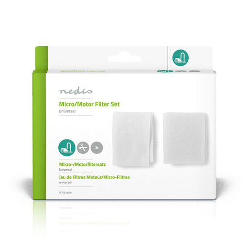 Nedis Universal Vacuum Cleaner Filter Set - Micro filter, Motor filter, Cuttable, Universally applicable - Replacement for: Universal