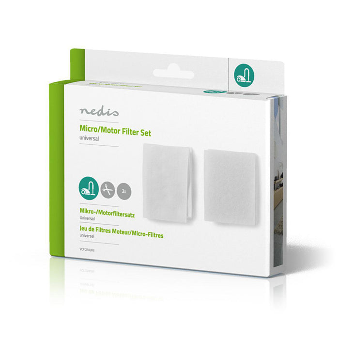 Nedis Universal Vacuum Cleaner Filter Set - Micro filter, Motor filter, Cuttable, Universally applicable - Replacement for: Universal