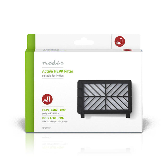 Nedis Replacement HEPA Filter - Replacement for: Philips - Black / White, 