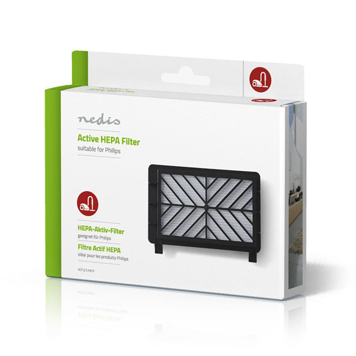 Nedis Replacement HEPA Filter - Replacement for: Philips - Black / White, 