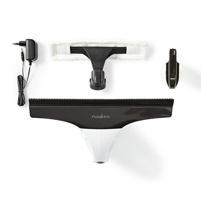 Nedis Window Vacuum Cleaner - 20 W, Capacity dirty water tank: 200 ml, Removable dirty water tank, Removable dirty water tank - Black / White