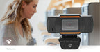 Nedis Webcam - Full HD@30fps, Fixed Focus, Built-In Microphone, Built-In Microphone - Black