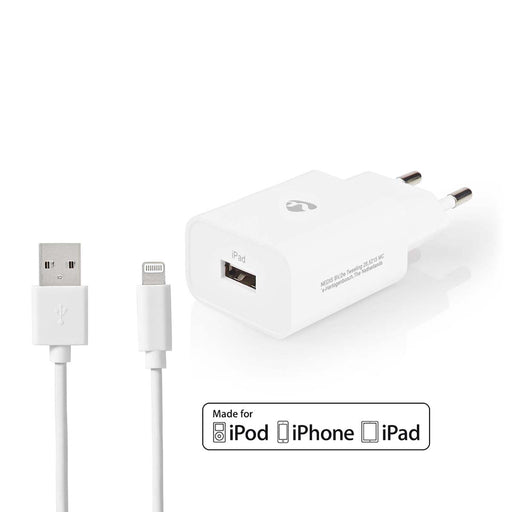 Nedis Wall Charger - 1x 2.4 A, Number of outputs: 1, Port type: 1x USB-A, 12 W - Single Voltage Output