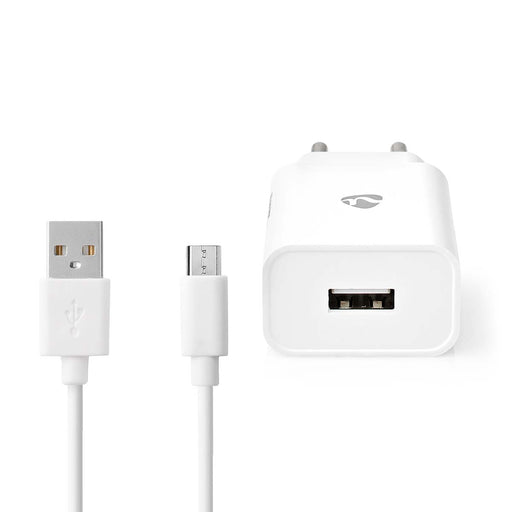 Nedis Wall Charger - 1x 2.1 A, Number of outputs: 1, Port type: 1x USB-A, 10.50 W - Single Voltage Output