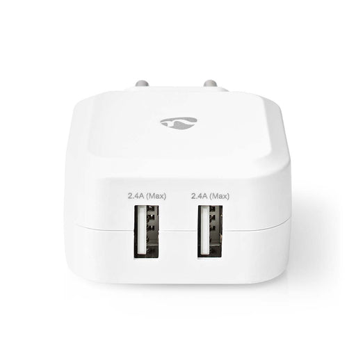 Nedis Wall Charger - 2x 2.4 A, Number of outputs: 2, Port type: 2x USB-A, 24 W - Single Voltage Output