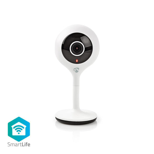 Nedis SmartLife Indoor Camera - Wi-Fi, HD 720p, Cloud Storage (optional) / microSD (not included), Night vision - White