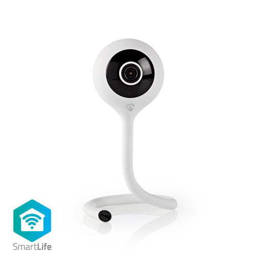 Nedis SmartLife Indoor Camera - Wi-Fi, Full HD 1080p, Cloud Storage (optional) / microSD (not included), Night vision - White
