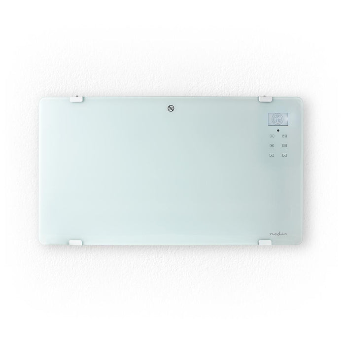 Nedis SmartLife Convection Heater - Wi-Fi, Suitable for bathroom, Glass Panel, Adjustable thermostat - White