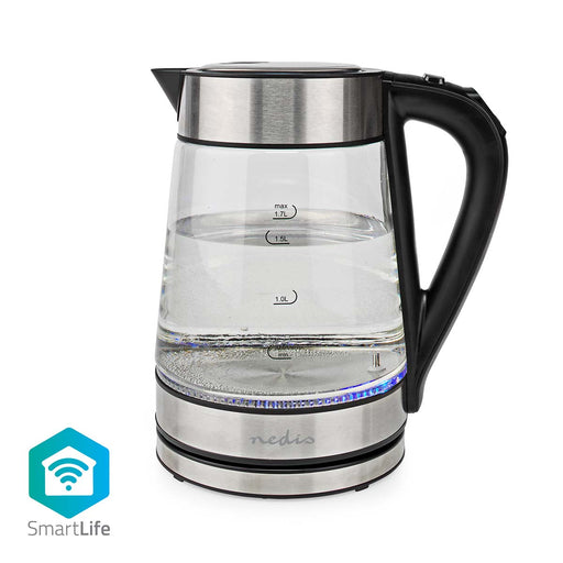 Nedis SmartLife Electric Kettle - Wi-Fi, 1.7 l, Glass, Boil-dry protection - Android / IOS