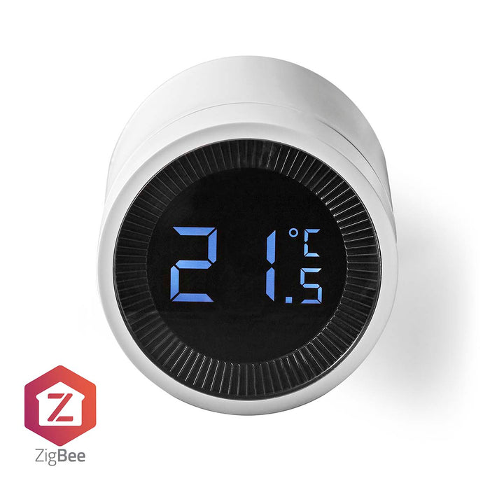 Nedis SmartLife Radiator Control - Zigbee 3.0, Battery Powered, LCD, LCD - Android / IOS