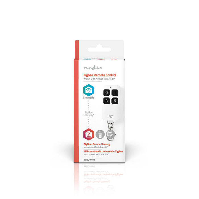 Nedis SmartLife Remote Control - Zigbee 3.0, Number of buttons: 4, Android / IOS, Android / IOS - White