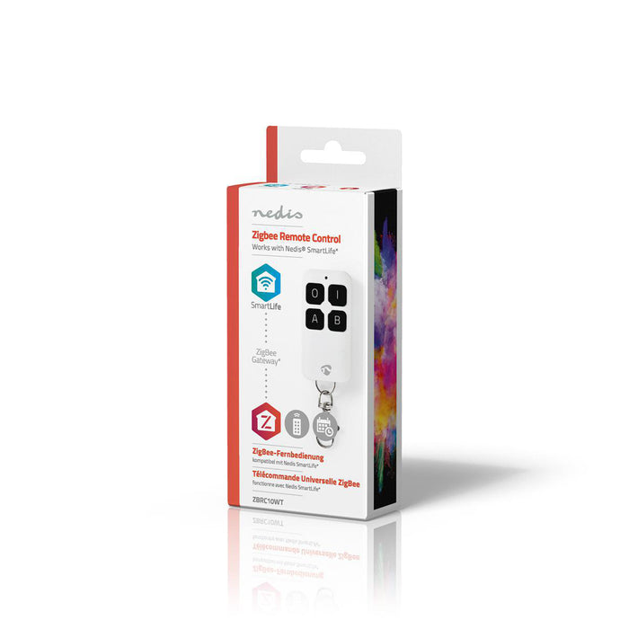 Nedis SmartLife Remote Control - Zigbee 3.0, Number of buttons: 4, Android / IOS, Android / IOS - White