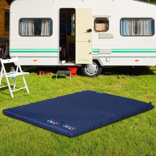 OutSunny PVC Self-Inflating 2Person Camping Sleeping Mattress Green