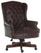 Chairman Antique Style Bonded Leather Faced Executive Office Chair Burgundy - B800BU