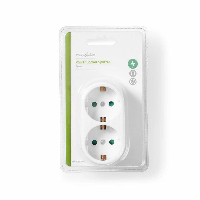 Nedis Power Socket Splitter - Type F (CEE 7/7), 250 V AC 50 Hz, Type C (CEE 7/16), 1100 W - White