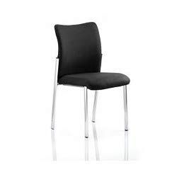 Academy Visitor Chair Black Fabric Back Without Arms BR000004