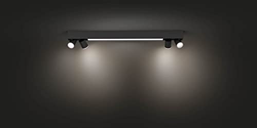 Philips Hue White and Color Ambiance Centris - Ceiling spot light - LED light bulb x 4 - GU10 - total: 22.8 W (equivalent 200 W) - class A - 16 million colours - 2000-6500 K - black