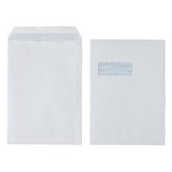 Best Value White Business Envelopes - Self Seal - Window C4 - 100gsm - Box of 250