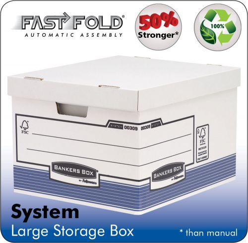 Best Value Fellowes System Large Storage Box Grey PK10