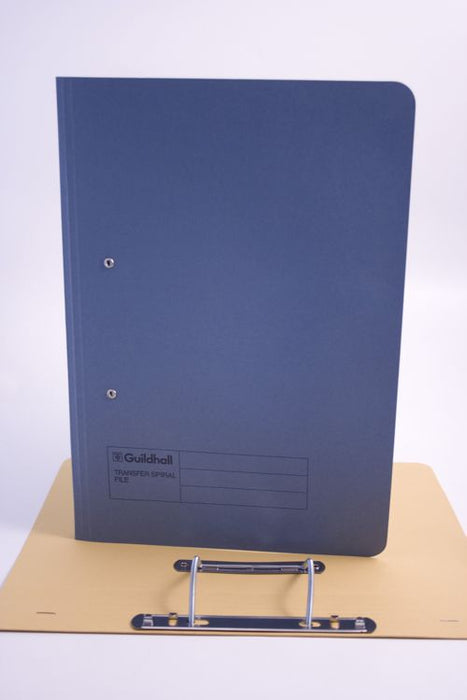 Best Value Guildhall Transfer Spring File Foolscap 420gsm Blue PK25