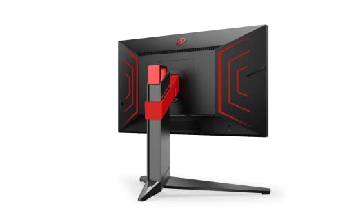 AOC Gaming AG274QG - AGON4 Series - LED monitor - gaming - 27" - 2560 x 1440 QHD @ 240 Hz - IPS - 450 cd/m² - 1000:1 - DisplayHDR 600 - 1 ms - 2xHDMI, DisplayPort - speakers - matte red, matte black back cover, matte black front