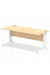 Impulse 1800 x 800mm Straight Desk Maple Top White Cable Managed Leg MI002500