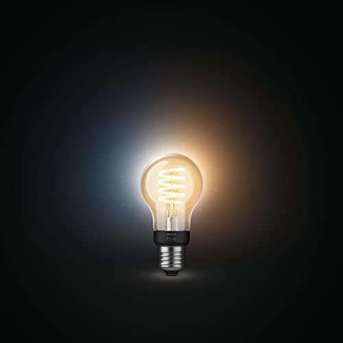 Philips Hue White ambiance - LED filament light bulb - shape: A60 - clear finish - E27 - 7 W (equivalent 40 W) - class G - warm to cool white light - 2200-4500 K