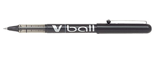 Best Value Pilot V5 Black V Ball Fine Rollerball Pen Pens Metal Tip 0.5mm Nib 0.3mm Line Liquid Ink BL-VB5 (12 Pens)