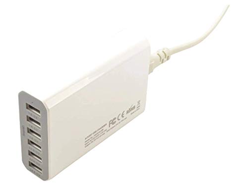 2-Power Multi-Port USB Charging Station - Charging station - 10 A - 6 output connectors (USB) - white - Europe