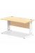 Impulse 1400 x 800mm Straight Desk Maple Top White Cable Managed Leg  MI002498
