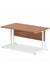 Impulse 1400 x 800mm Straight Desk Walnut Top White Cantilever Leg  MI001906