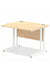 Impulse 1000 x 800mm Straight Desk Maple Top White Cantilever Leg MI002416