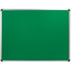 Best Value Felt Noticeboard Aluminium Frame Green 900 x 1200 mm
