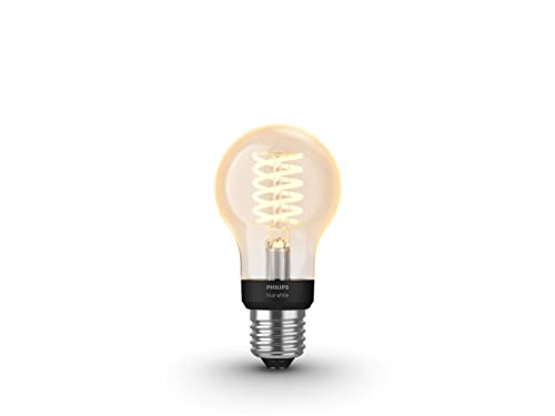 Philips Hue White - LED filament light bulb - shape: A60 - E27 - 7 W (equivalent 40 W) - class A+ - soft white light - 2100 K