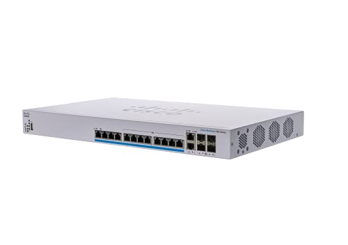 Cisco Business 350 Series CBS350-12NP-4X - Switch - L3 - Managed - 12 x 100/1000/2.5G/5GBase-T (PoE+) + 2 x combo 10 Gigabit SFP+/RJ-45 + 2 x 10 Gigabit SFP+ - rack-mountable - PoE+ (375 W)