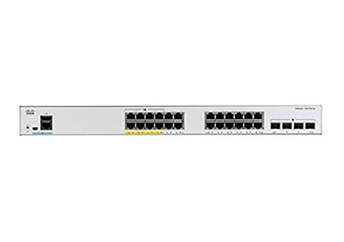 Cisco Catalyst 1000-24FP-4G-L - Switch - Managed - 24 x 10/100/1000 (PoE+) + 4 x Gigabit SFP (uplink) - rack-mountable - PoE+ (370 W)