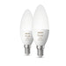 Philips Hue White and Color Ambiance - LED light bulb - shape: B39 - E14 - 4 W (equivalent 25 W) - class G - 16 million colours - 2000-6500 K (pack of 2)