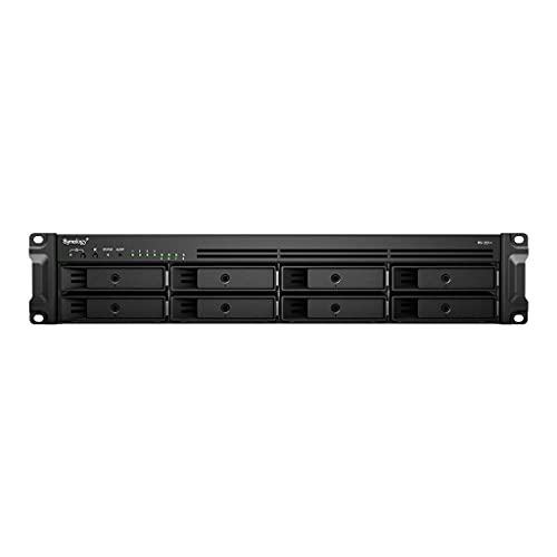Synology RackStation RS1221+ - NAS server - 8 bays - rack-mountable - SATA 6Gb/s - RAID 0, 1, 5, 6, 10, JBOD - RAM 4 GB - Gigabit Ethernet - iSCSI - 2U