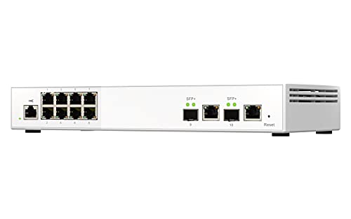 QNAP QSW-M2108R-2C - Switch - Managed - 8 x 2.5GBase-T + 2 x combo 10 Gigabit SFP+/RJ-45 - desktop, rack-mountable