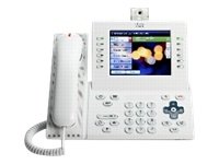 Cisco Unified IP Phone 9971 Slimline - IP video phone - IEEE 802.11b/g/a (Wi-Fi) - SIP - multiline - arctic white
